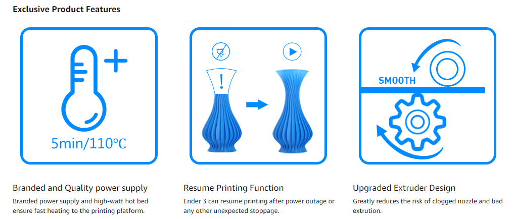 Upgraded Creality Ender 3 Printer (v4.2.2) With Free Bed Sticker & Upgraded Value Added Package NT Innovation Group